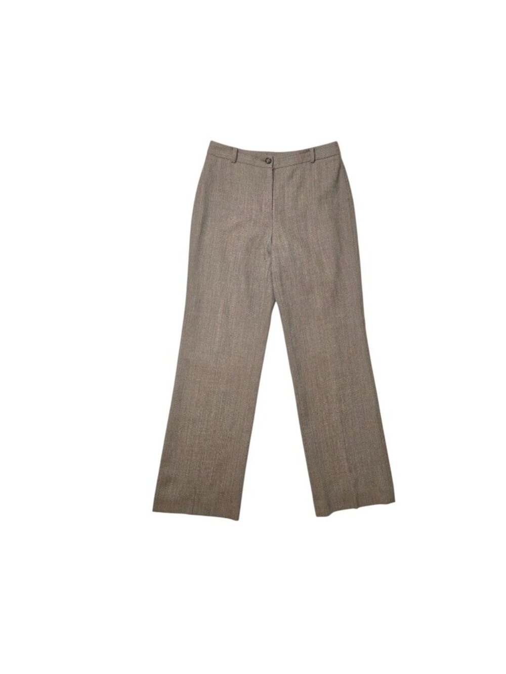 Ann Taylor LOFT Wool Dress Pants Womens 6 Brown Wide Leg Lined Trousers